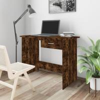 vidaXL Escritorio de aglomerado color 100x50x76 cm en color Roble Sonoma/Roble ahumado/Negro y más | estructura resistente ideal para salón dormitorio o estudio - details 1