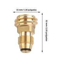 Adaptador De Latón Para Tanque De Propano LP Con Válvula De Servicio a Salida QCC Herramienta De Interruptor Sin Dispositivo Ignición - details 14
