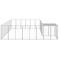 vidaXL Perrera Plateada 15,73 m² Acero Jaula Perro Cachorro Recinto Mascota - details 2