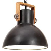 vidaXL Lámpara colgante industrial redonda 25 W negra 30 cm E27 en color Negro/Multicolor/Plateado | diseño vintage industrial ideal para cocina salón comedor - details 0