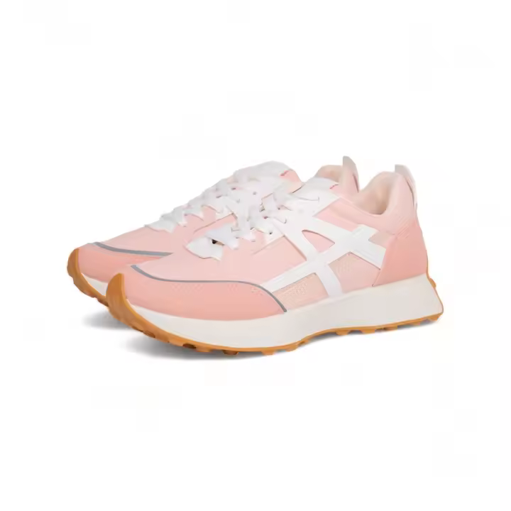 HLUNA - Zapatillas deportivas con Suela de Caucho Antideslizante - Zapatos Playeras Sneakers casuales - Negro y Rosado - D011 - 1