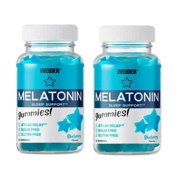 2uds. Melatonin blue raspberry 60 Gominolas Melatonina Ayuda a dormir - 1