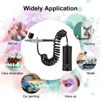 Peicon Aerógrafo Portátil Para Uñas Con Compresor Para Arte De Uñas Pintura De Pasteles Y Manualidades Herramienta De Belleza Multifuncional Recargable Metálica - details 2