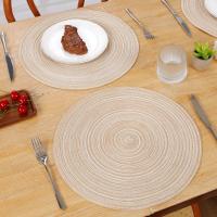 2/4Pcs Tapetes De Mesa Redondos Tejidos De Ramia Antideslizantes Tapetes Para Comedor Placemats Ecológicos Resistentes Al Calor Para Vajilla Tazas Y Copas Suministros De Cocina - details 9