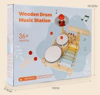 Set De Batería De Madera Para Bebés Juguete Musical Montessori Instrumentos De Percusión Para Niños De 3 a 6 Años - details 10