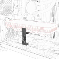 Soporte De Tarjeta Gráfica En Acero Inoxidable Chasis 12cm Con Posición De Ventilador Soporte Para GPU Previene La Suspendida Para RTX 4090 4080 4070 Accesorio De Enfriamiento Para Computadora - details 7