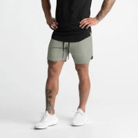 Shorts De Correr Para Hombres 2024 Pantalones Deportivos De Entrenamiento Fitness Secado Rápido Color Sólido Talla Verdadera - details 9