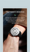 Reloj De Cuarzo Para Hombre DOM 1753 Diseño Creativo Resistente Al Agua Con Correa De Cuero Malla De Acero Inoxidable Estilo Formal - details 5