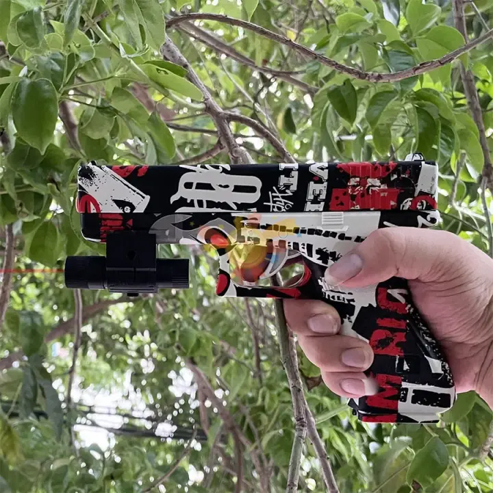Pistola De Bolas Juguetes Manual Sin Recargar Juguete De Tiro Al Aire Libre Pistola De Arma De Agua Para Niños Y Niñas - 1