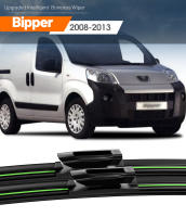 2pcs LimpiaParabrisas Antepestañas Delanteras Para Peugeot Bipper 2008-2013 Accesorios De Ventana Intelligent Boneless Wiper De Goma Natural - details 0