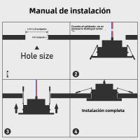 Spotlight LED Recorrido 10W/15W Para Techo RGB Luz Baja Para Decoración De Habitaciones AC 85-220V Blanco Frío Y Calido Panel LED Redondo - details 8