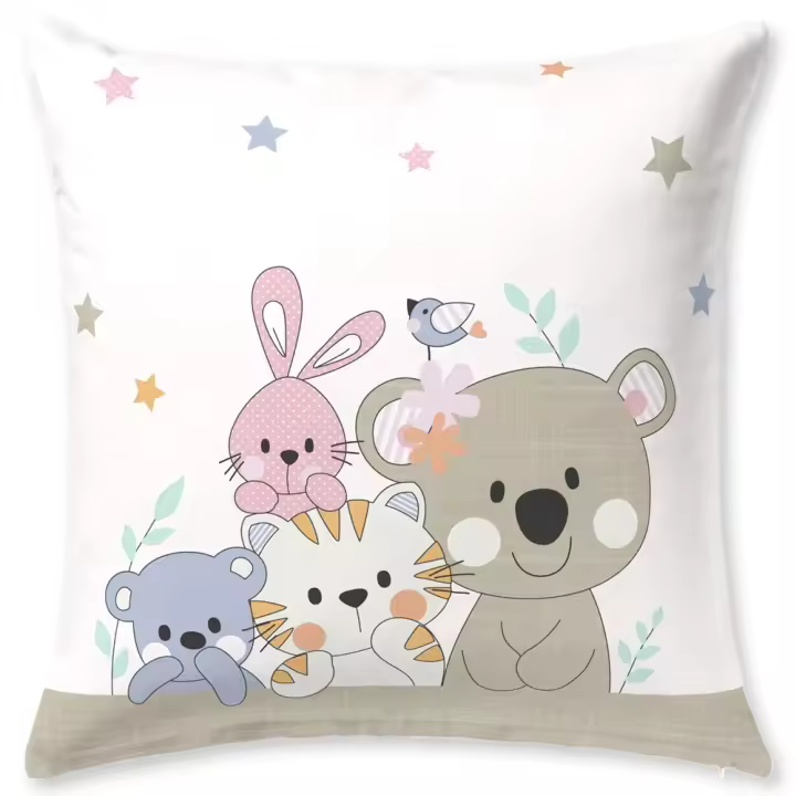 JVR - COJIN ALGODON modelo BUNNY COJIN 1 - Tejido 100% Algodón PERCAL - Fabricado en España - Medidas 60x60 - 1