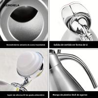 KEMORELA Termo De Acero Inoxidable 1.0L Para Agua Caliente Y Fría Hervidor De Agua Aislado Con Botón Para Mantener Caliente Café Té - details 2