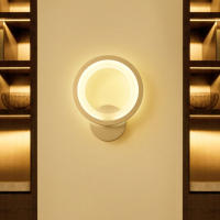Lámpara De Pared Redonda Para Iluminación Europea Instalación En Pared Para Dormitorio Pasillo Sala De Estar Iluminación Diaria Sin Dispositivo Inteligente - details 5