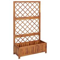 vidaXL Arriate con enrejado madera maciza de acacia 85x38x150 cm - details 1