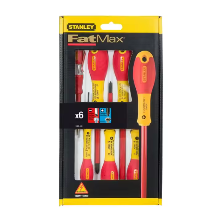 Set de Destornilladores Stanley (6 Pcs) - Mango Ergonómico - Resistente a la Corrosión - 1