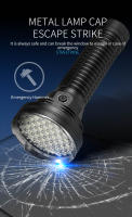 Linterna Táctica De Caza Exterior LED Super Brillante Distancia De Iluminación 1500M Luz Fuerte Aluminio Impermeable Recargable - details 2
