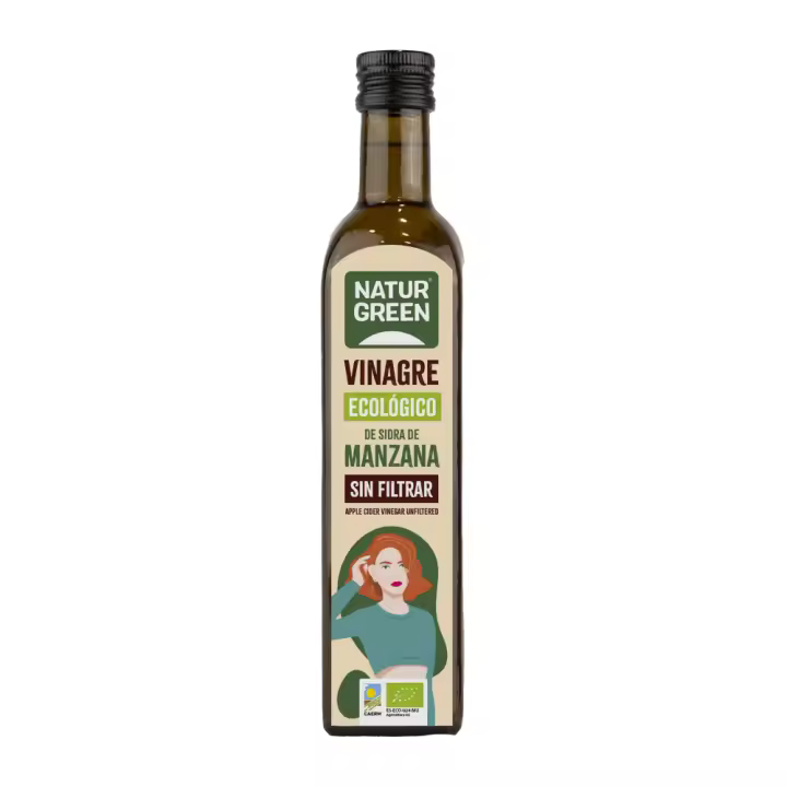 Vinagre de Sidra de Manzana Sin Filtrar | Pack 2 | Sin azucares añadidos | Naturgreen - 1