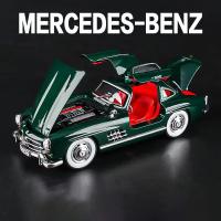 Modelo De Coche a Escala 1:24 Mercedes Benz 300SL Aleación Coche Clásico Vintage Diecast Metal Con Sonido Y Luz Regalo Para Niños Juguete De Colección - details 2