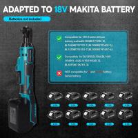 Juego De Llaves Eléctricas Inalámbricas 3/8" Con Batería Makita 18V 45Nm 320RPM Y 7 Soportes Herramienta De Reparación Y Mantenimiento - details 3