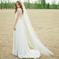 Velo De Novia En Blanco Ivoiry Real Imagen Uno Capa Suave Tulle Con Peine Accesorios De Boda Para Mujeres - details 2