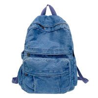 Mochila Vintage Para Mujer De Denim Con Gran Capacidad Y Correa Ajustable Mochila Portátil Diaria Para La Vida Diaria - details 6
