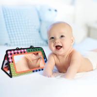 Estera del espejo del tiempo de la panza para el tiempo de la panza, estera blanca y negra de la actividad con el espejo para los niños, juguetes sensoriales, espejo de la actividad, espejo de los niños - details 2