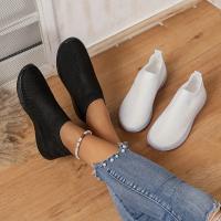 Zapatillas De Paseo Para Mujer Suela Baja Respirables Tejidas Con Suela EVA Zapatos Planos Casuales Transpirables Para Caminar - details 7