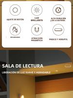 Luz Nocturna LED Con Sensor De Movimiento Recargable Por USB Luz De Armario Escalera Para Cocina Tipo C Luz De Emergencia - details 1