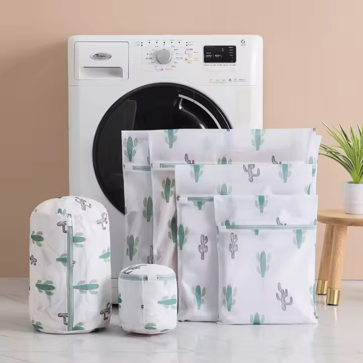 Juego De 6 Bolsas De Lencería Con Estampados Lindos Malla Fina Para Proteger Ropa Moderno Estilo Poliéster Origien China Continental - 1