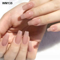 24pcs/set Uñas Postizas De Talla Grande En Rosa Gris Y Marrón Estilo Francés Y Almendrado Para Otoño E Invierno Decoración De Uñas Press on Falsas Acrílicas - details 17