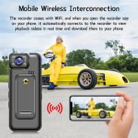 Cámara Mini Portátil HD 4K Wifi Hotspot Con Visión Nocturna DVR Bodycam Digital Para Policía Memoria MicroSD Pantalla Color 1.54 Inch - details 8
