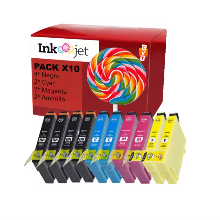 Pack 10 Cartuchos de Tinta Epson T0711 / T0712 / T0713 / T0714 - Alta Calidad - 1