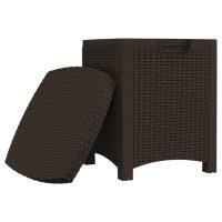 vidaXL Caja de almacenaje de jardín ratán PP marrón 39x39x46 cm - details 4