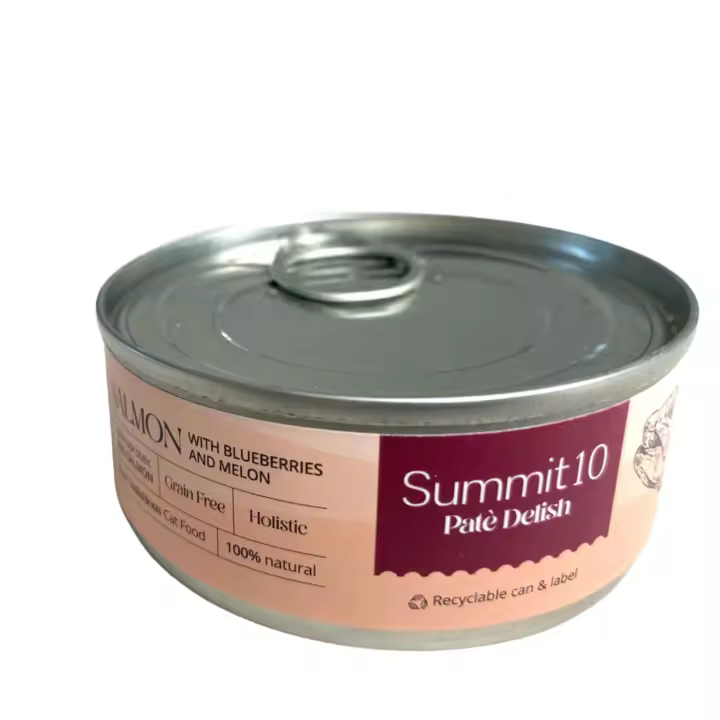 Paté para Gatos de Salmón Monoproteico Grain Free con Frambuesas y Melón 85 gr - 1