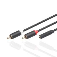 Banner - Cable de audio estereo 2x Rca macho a Jack 3.5 hembra nylon
