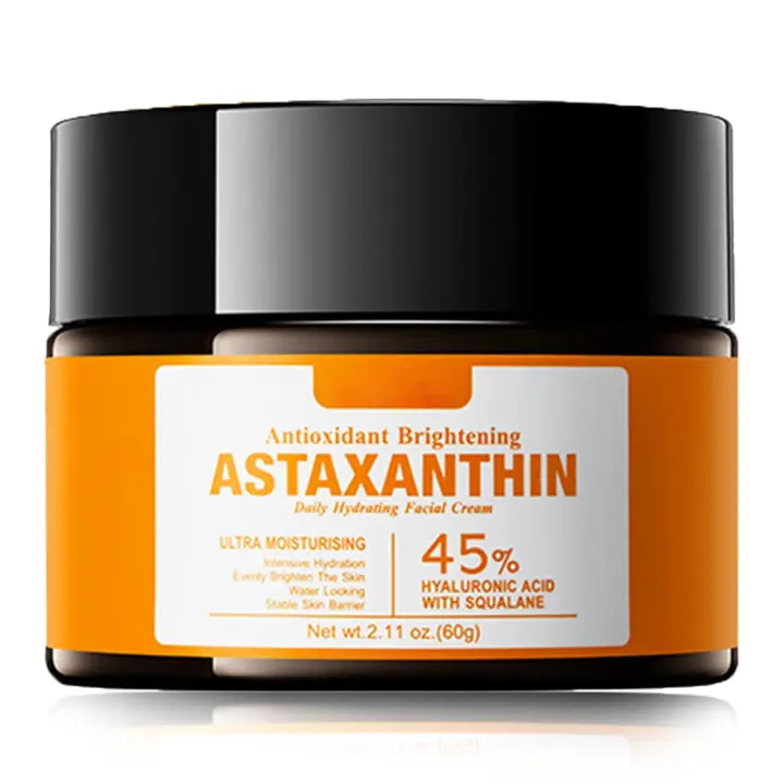 Crema facial de astaxantina, cuidado de la piel con astaxantina, crema facial hidratante antienvejecimiento de rápida absorción, 56 g. Crema antioxidante de astaxantina para mujeres y hombres (1 unidad, 56 g) - 1