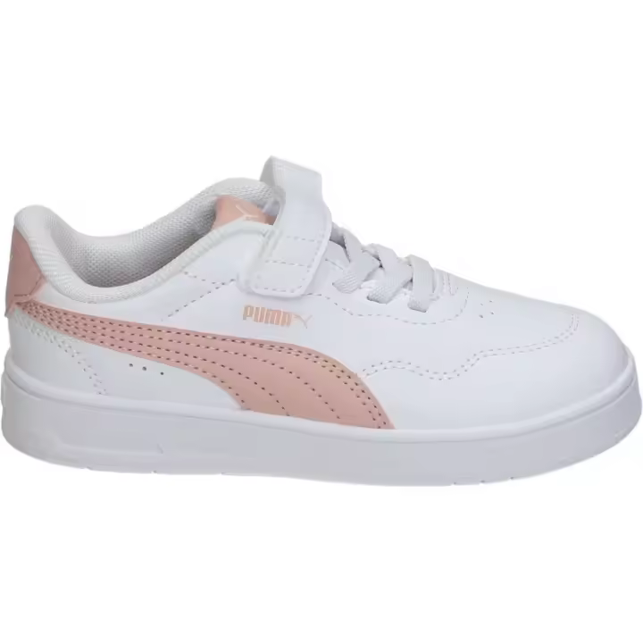 PUMA | Zapatillas Puma para Niña – Deportiva en Color Blanco con Detalles en Rosa – Sneakers con Cordones y Velcro – Estilo Casual – Máxima Sujeción – Cómodas y Versátiles – Tendencia – Modelo 402306-03 - 1