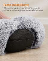 Cama de Perros y Gatos en Felpa Suave, Sofá para Mascotas con Cojín Extraíble y Lavable, Color Gris Ombré - details 4