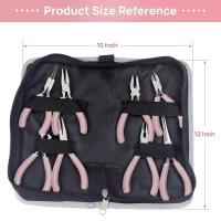 Tijeras De Acero Inoxidable Rosa Para Manualidades Joyería DIY Kit De Herramientas Multifuncionales Para El Oído Redondo - details 5