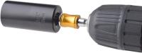 Adaptador de soporte de zócalo de 3 piezas para el controlador de taladro Juego de extensión de color de zócalo Vástago hexagonal Destornillador de perforación de alta velocidad 1/4 " - 65mm, 3/8" - 65mm y 1/2" - 73mm - details 1