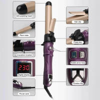 Mezclador De Pelo 28mm Automático Para Ondas Grandes Y Rizos Internos Mejor Curling Wand Profesional 2024 Con Control Digital De Temperatura - details 6