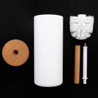 Juego de escobillas de Inodoro de pie de Bambú con Base, soporte de Cuchillo de baño, accesorios de WC - details 1