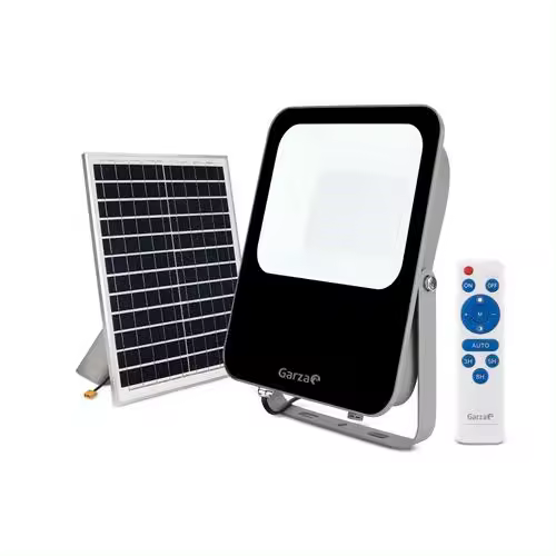 Foco proyector GARZA led solar 30w con mando 65k - 1