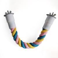 Juguete Para Aves De Compañía Mordedor De Algodón Colorido Para Periquitos Resistente Y Elástico Con Carril Para Colgar En Jaula - details 0