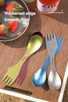 Tiartisan Utensilios De Cocina Para Camping De Titanio Multifuncionales Y Ligeros 3 En 1 Cuchara Y Tenedor Portátiles Para Exteriores - details 3