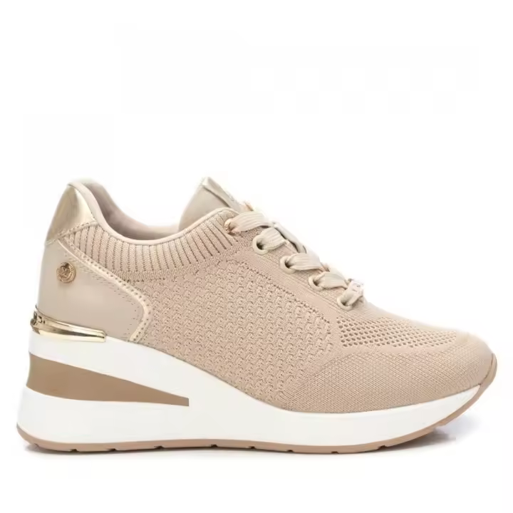 XTI 143721 01 Zapatillas deportivas mujer 35298 25V DEPORTIVO CASUAL TEXTIL BEIGE - 1