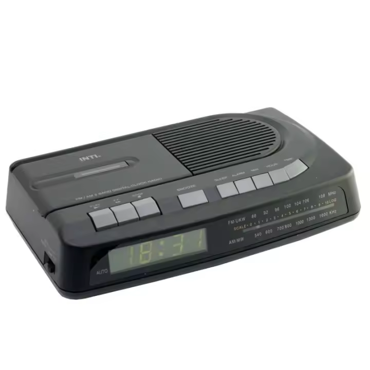 Inti Rrc-28 Despertador Radio Reloj Negro Vintage Unisex Alarma Sleep - 1