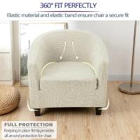 Cubierta De Silla Club Elástica En Jaquearl Sólido Protección De Muebles Para Sala De Estar Cubierta De Sofá De Barra Adecuada Para Silla De Un Brazo - details 26