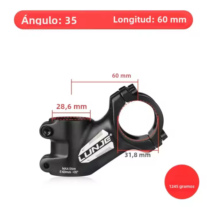 Tubo De Bicicleta Ultraligero De Aluminio Aleación 17 Grados MTB Carretera 31.8mm 60/70/80/90/100/110 Piezas Para Bicicleta De Montaña MTB - 1